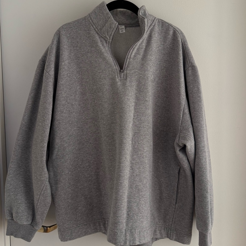 adidas Gray Zip-Up Sweater